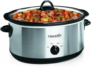 7 Quart Oval Manual Slow Cooker,Stainless Steel (SCV700-S-BR) Versatile Cookware - Picture 1 of 12