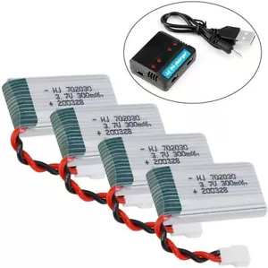 3.7v 300mAh 20C XH2.54 Plug Lipo Battery w/ USB Charger for RC Drone Quadcopter - Picture 1 of 12