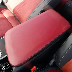 Para Lexus NX250 350 2022-2023 Cuero Rojo Consola Central Apoyabrazos Caja Cubierta Borde - Imagen 1 de 4