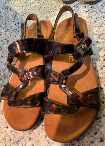 VIONIC NEW SANDALS SLINGBACK PAROS PATENT LEATHER SIZE 10/42 LKNEW - Picture 1 of 9