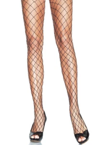 Womens Burlesque Lurex Glitter Industrial Fancy Dress Net Tights Leg Avenue - Picture 1 of 1
