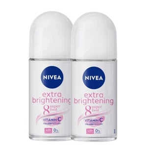 2x Deodorant Nivea Antiperspirant Extra 8 Super Food Brightening 50 ml Roll on - Picture 1 of 5