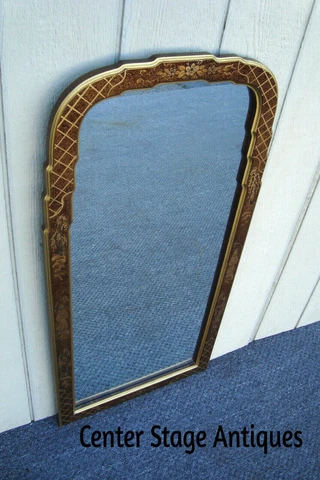 61891  Tall Oriental Decorator Wood Mirror Cover