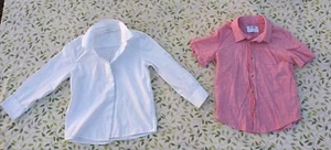 Boy's Button-ups White Pink ~ size 5T small ~ H&M + Old Navy - Picture 1 of 5