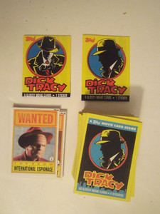 Dick Tracy Movie Complete 88 Base Card + 11 Stickers Set Topps 1990 & 2 wrappers
