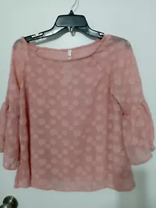 Camicetta trasparente rossa stile boutique Lolly top con maniche svasate ricamate - Foto 1 di 7