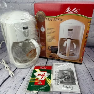 NOS Macchina Caffè Vintage 2001 Melitta Fast Brew 12 Tazze Programmabile - Funzionante - Foto 1 di 16