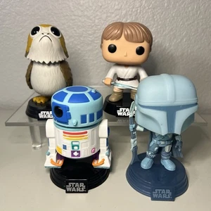 Funko POP Star Wars Lote LUKE SKYWALKER #49 MANDALORIAN #345 R2-D2 #639 PORG #198 - Imagen 1 de 14