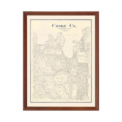 Old Map of Cooke County, TX 1899 - Vintage Texas Art - Image 1 of 4