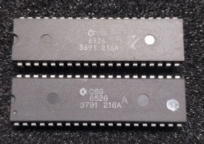2x MOS 6526 A Commodore 64 CIA with a date code close to each other (3691-3791) - Image 1 of 3