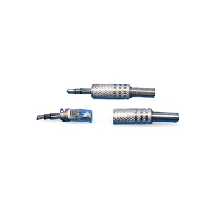 1in Stereo Phone Plug 3.5mm Solder on TRS Connector - Silver - Picture 1 of 1