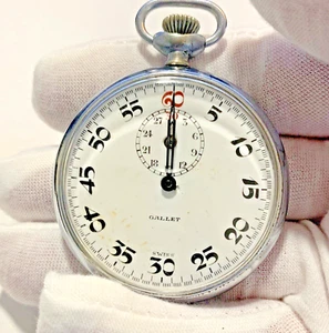 VTG Gallet Stop Watch Swiss Made by Jules Racine Co. - Serviced Running - Picture 1 of 23