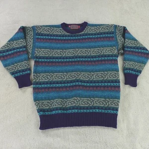 Suéter Glencraig of Scotland Para Hombre Grande Azul Multi Nórdico Isla Feria Nudo Celta - Imagen 1 de 14