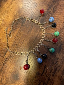 Art Deco, Bauhaus vintage Kette, Collier, bunte Perlen, einzigartig! - Bild 1 von 5