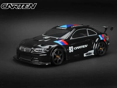 CARTEN KAROSSERIEBAUSATZ "BMW M3 E92 GT-2" 1:10 SCHWARZ LACKIERT 190MM BREITE #  - Bild 1 von 3