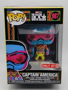 Funko Pop! Marvel #987 Captain America Falcon Black Light Target +Protector - Picture 1 of 7