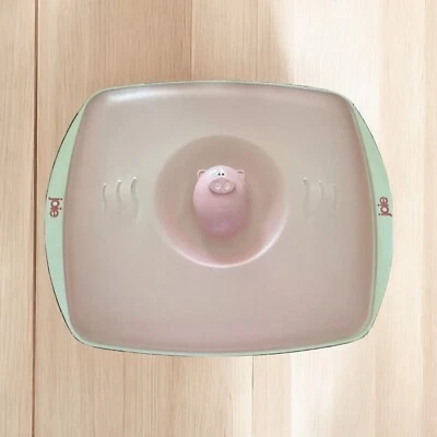 Joie Oink Oink Pig Piggy Microwave Bacon Tray Pink White 8.5" x 10.5" - Image 1 of 4