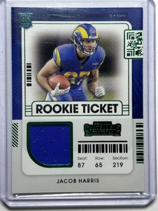 2021 Panini Contenders - Rookie Ticket Swatches #RTS-JHA Jacob Harris (MEM, RC)