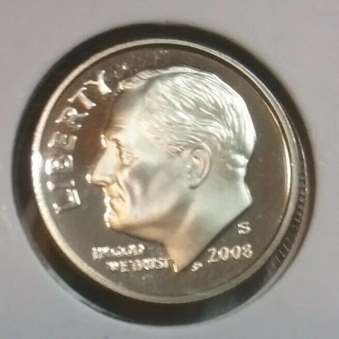 2008 Roosevelt Dime  S - Proof - Uncirculated Cover