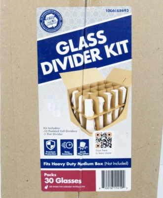 Packing Glass Divider Kit (Packs 30 Glasses) Fits HD Medium Box, New Sealed - Image 1 of 2