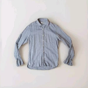 OLIVER SPENCER Men's Long Sleeve Button Down Grey Shirt Size 15 - Picture 1 of 10