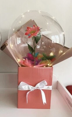 LED Multi Color Girasol Burbuja Globo Ramo de flores Kit Reino Unido Foto 1 de 4