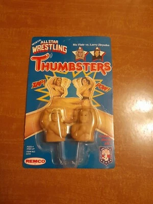 Remco AWA 1985 Ric Flair vs Larry Zbyszko Thumbsters WWE WCW NWA WWF ¡sin perforar! Foto 1 de 4