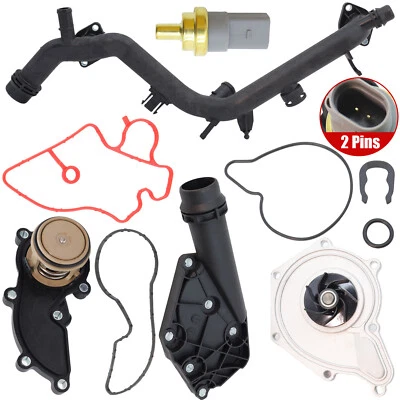 Water Pump & Thermostat  Crossover Pipe Kit for (2009) Audi A4 Quattro 3.2L V6 - Image 1 of 4