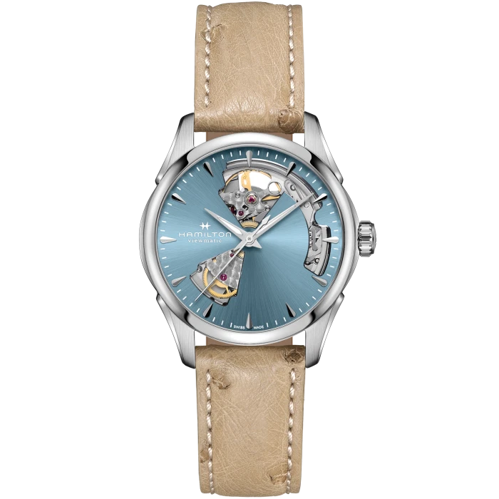 Nuevo reloj para mujer Hamilton Jazzmaster corazón abierto dama esfera azul automático H32215840 Foto 1 de 1