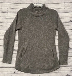 prAna Womens Calexa Tunic Sweater Sz XS Heather Green Pullover Active Pockets - Picture 1 of 15