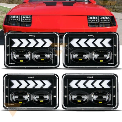 4X DOT 4x6'' LED Headlights for Kenworth T800 T400 T600 W900B Classic 120/132 HK - Imagem 1 de 4