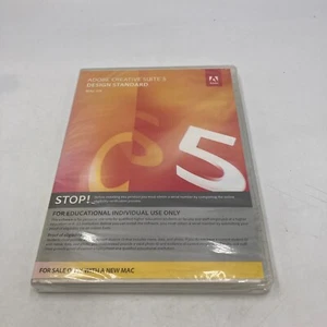 NEW SEALED ADOBE CREATIVE SUITE 5 DESIGN STANDARD EDUCATION EDITION Mac OS - Picture 1 of 11