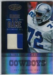 JERSEY 2012 PANINI CERTIFIED 2 COLOR PATCH ED TOO TALL JONES DALLAS COWBOYS GOLD
