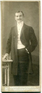 Orig. Pappfoto HEIDERSDORF Kr. NIMPTSCH Atelier Conradt, junger Mann um 1895 - Picture 1 of 1
