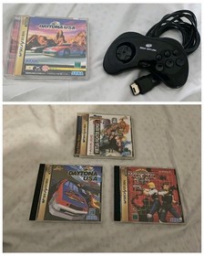 Sega Saturn NTSCJ Games- Virtua Fighter Remix/ Daytona USA/ Virtua Cop + Pad 