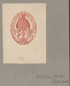 31)Nr.029,EXLIBRIS, Ex Libris,Bookplate, Kloster Muri, Heraldik - Imagen 1 de 1