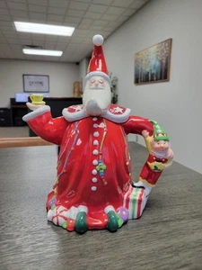 Mary Engelbreit Vintage Christmas Wizard Santa Tea Pot Rare & Collectible 2001 - Picture 1 of 24