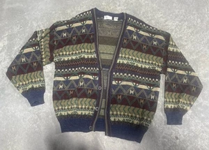 Vintage The Mens Store at Sears Muster mehrfarbiger Strick Cardigan Pullover XL - Bild 1 von 9