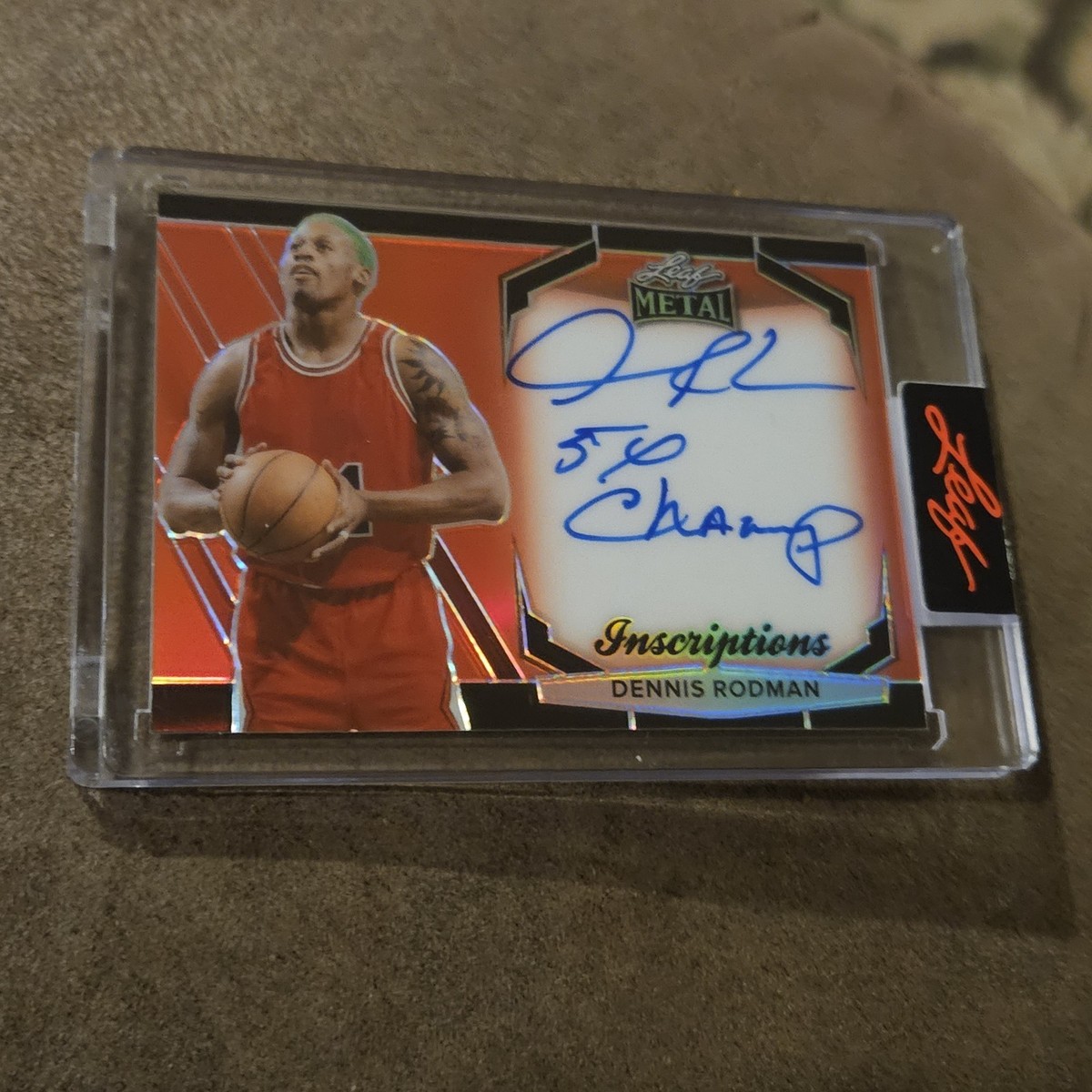 Leaf Dennis Rodman Basketball Autographed Sports Trading