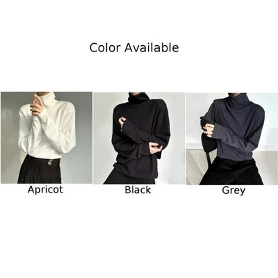 Everyday Herren schlichtes Strick Rollkragen Shirt mit bequemen Ärmeln - Bild 1 von 4