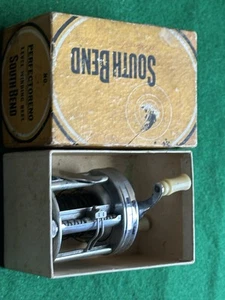 Vintage South Bend No. 750 Reel with box W/papers Perfectoreno Bait Caster - Picture 1 of 9