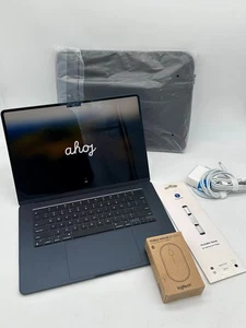 Apple MacBook Air 15" (256GB SSD, M2, 8GB) Mitternachtsblau, mit Zubehör - Bild 1 von 13