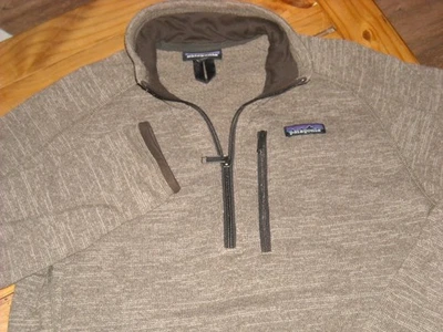 Suéter Pullover Patagonia Better talla mediana marrón cacao esternón cremallera y bolsillo Foto 1 de 3