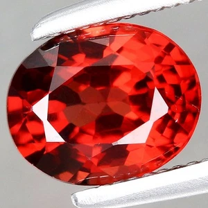 1.09ct 6.6x5.3mm Oval Natural Red Rhodolite Garnet Gemstone Mozambique, Africa - Picture 1 of 4