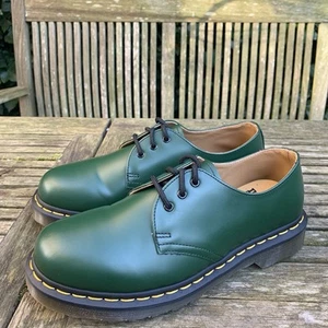 Zapatos Oxford de Trabajo Dr Martens 1461 Cuero Liso Verde Talla Uk 6 Eu 39 - Imagen 1 de 15