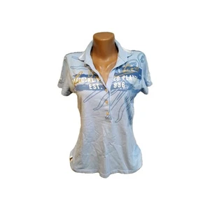 La Martina Mujer Polo Camiseta Talla 3/M Azul Blanco Beige - Imagen 1 de 13