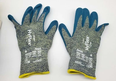 12 Pairs A5 Cut Resistant Work Gloves Medium Palm Coated Ansell HyFlex 11501