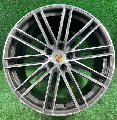 2019-2023 Porsche Cayenne Turbo 22” Rear Alloy Wheel Rim Machined OEM 9Y0601025 - Image 1 of 4