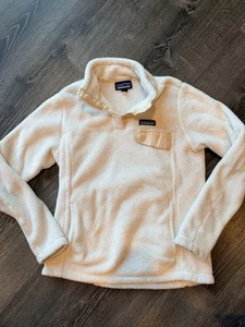 Pullover polar Patagonia Re-Tool Snap-T Polartec para mujer mediano blanco/marfil - Imagen 1 de 4