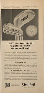 1957 Spalding Marilynn Smith Womens Golf Clubs PRINT AD Venus Ball VTG 1950s - Picture 1 of 5